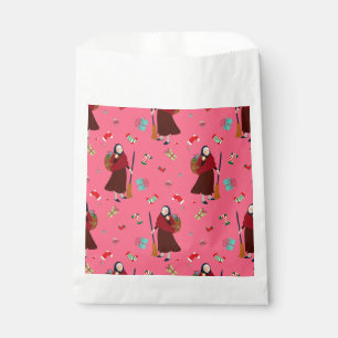 pink christmas witch befana gothmas  favour bag