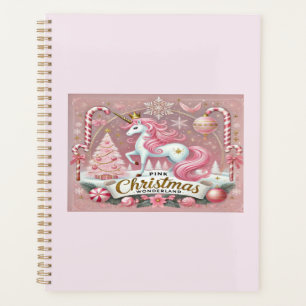 Pink Christmas Wonderland Unicorn Planner