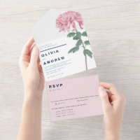 Pink Chrysanthemum Botanical Wedding