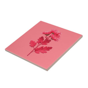 Pink Chrysanthemum Ceramic Tile