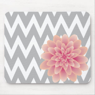 Pink Chrysanthemum Design Mouse Pad