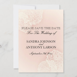 Pink Chrysanthemum Floral Save The Date
