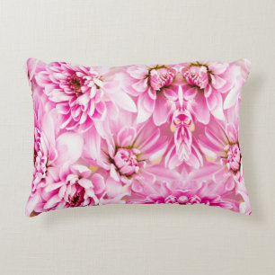 Pink Chrysanthemum Flower Decorative Cushion