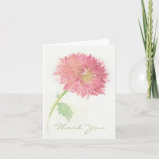 Pink Chrysanthemum Flower Thank You Card