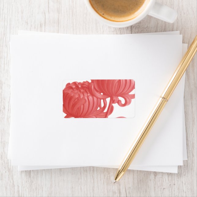 Pink Chrysanthemum Label (Insitu)