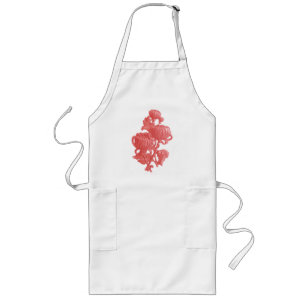 Pink Chrysanthemum Long Apron