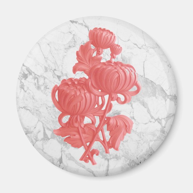 Pink Chrysanthemum Magnet (Front)