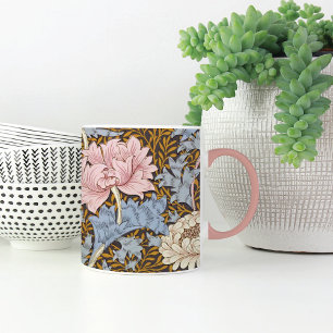 Pink Chrysanthemum William Morris Mug