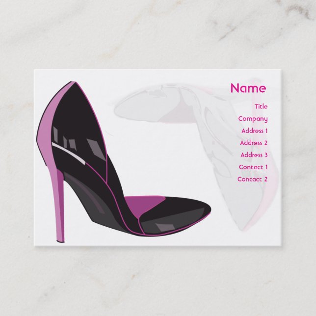Pink - Chubby Business Card (Front)