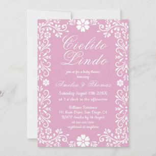 Pink Cielito Lindo Mexican Baby Shower Invitation