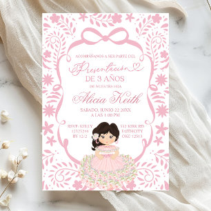 Pink Cielito Lindo Talavera Pattern Presentacion Invitation