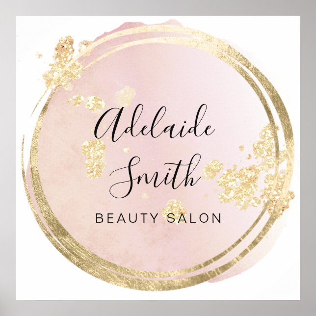 pink circle design poster (Front)