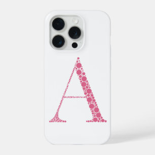 Pink Circle Letter A – Minimal Gradient Monogram D iPhone 15 Pro Case
