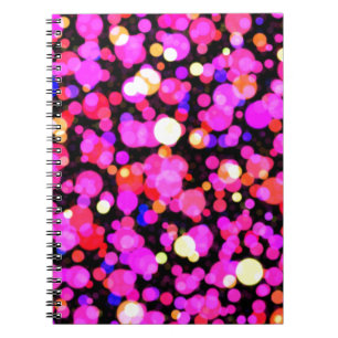 Pink Circles Dot Pattern Notebook