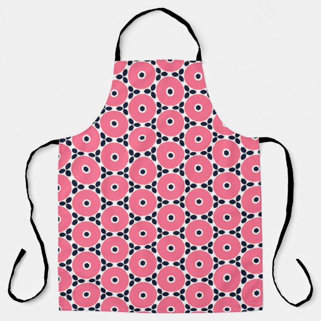 Pink Circles Pattern  Apron (Front)