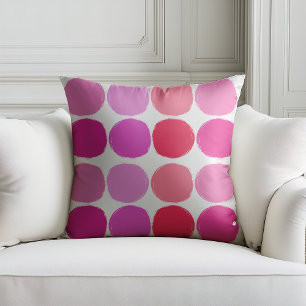 Pink circles print  cushion