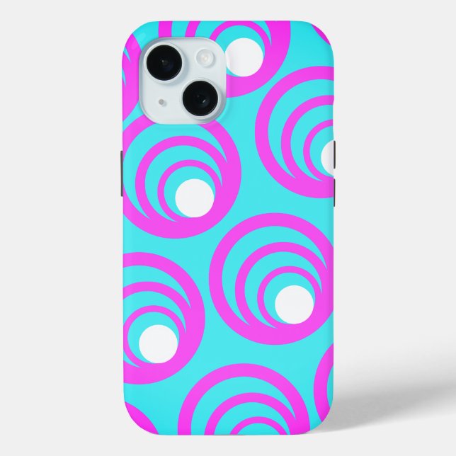 Pink Circles White Inner Circle  Case-Mate iPhone Case (Back)