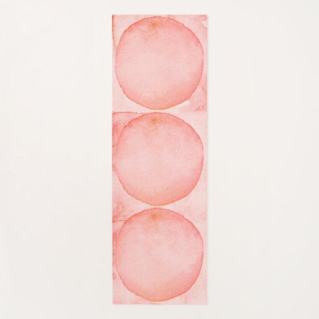 Pink Circles Yoga Mat (Front)