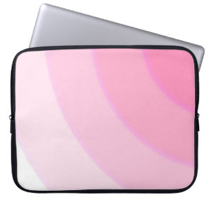 Pink Circular Swirls Laptop Sleeve
