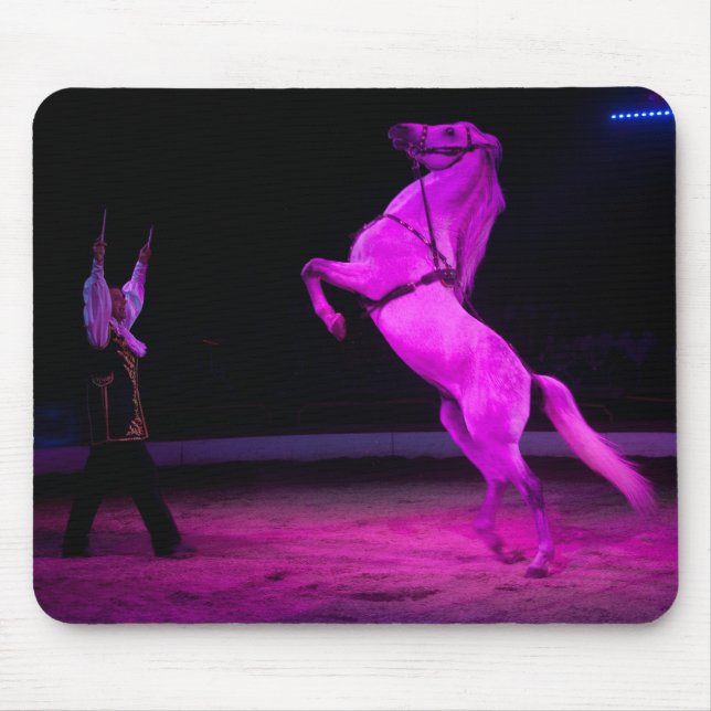 Pink Circus Horse Mouse Pad (Front)
