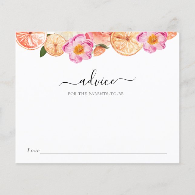 Pink Citrus Baby Advice for the Parents-to-Be (Front)