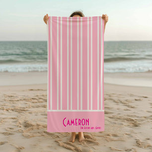 Pink City Chic Bachelorette Beach Towel