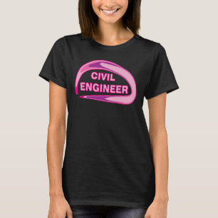 Pink Civil Engineer T-Shirt
