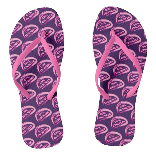 Pink Civil Engineer Thongs (Footbed)