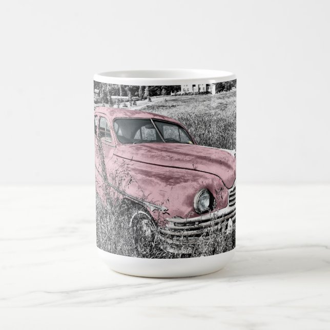 Pink Classic Car Coffee Mug (Center)