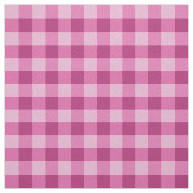 Pink Classic Gingham Check Pima Cotton Fabric (Swatch)