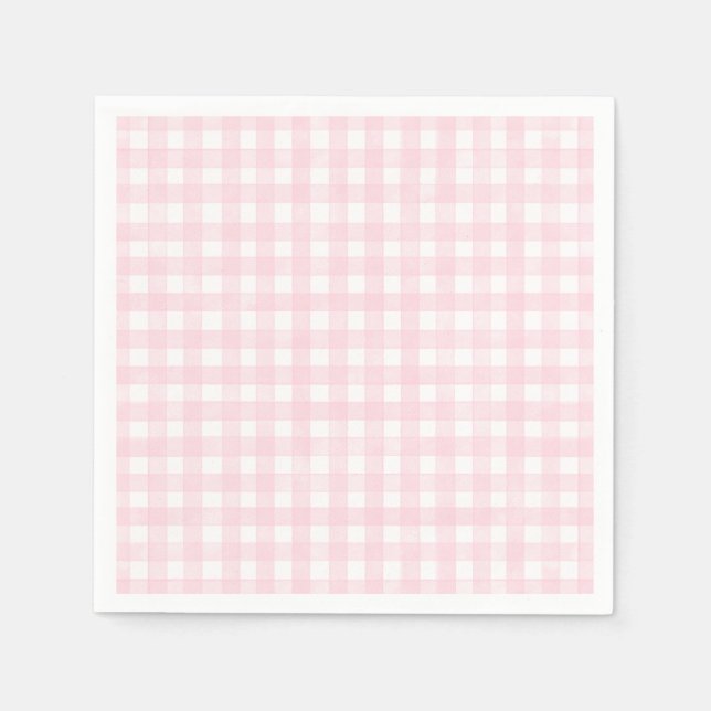Pink Classic Gingham Napkin (Front)