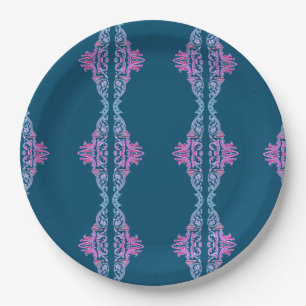 Pink classic Ornament paper Plates