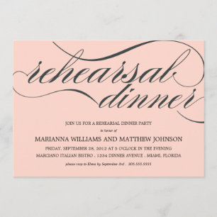 PINK CLASSY REHEARSAL DINNER PARTY INVITATION