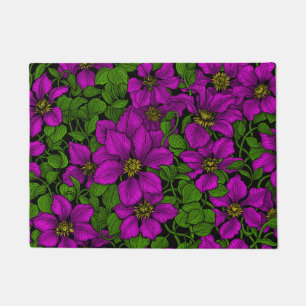 Pink Clematis vine Doormat