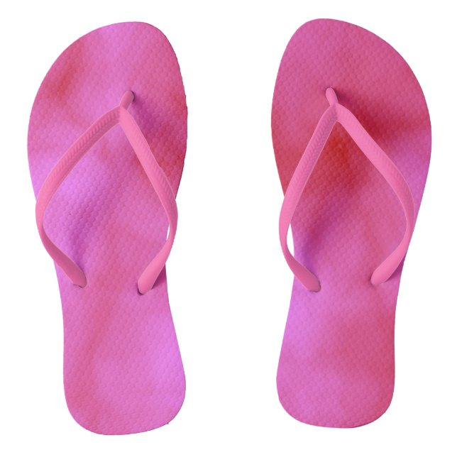 Pink Cloud Abstract Thongs (Footbed)