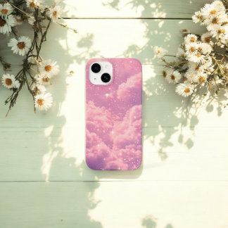 Pink Cloud Aesthetic iPhone Case Dreamy Sky Design