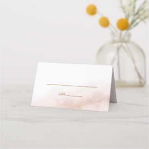 Pink Cloud Gold Wedding Place Card