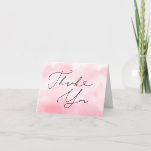 Pink Cloud Nine Baby Shower  Thank You Card
