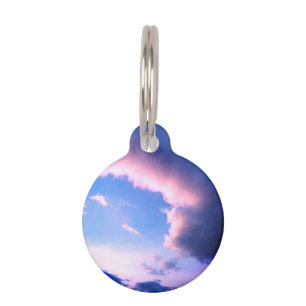 Pink cloud pet tag