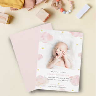 Pink Clouds Baby Girl Photo  Birth Announcements