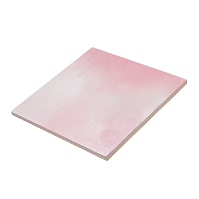 Pink Clouds Ceramic Tile (Side)