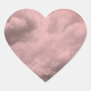 PINK CLOUDS HEART STICKER