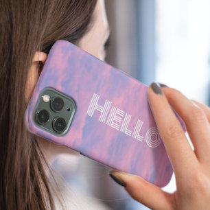 Pink Clouds in Sky Hello