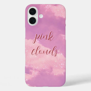 Pink Clouds Monogrammed Case- Mate iPhone 16 Plus Case