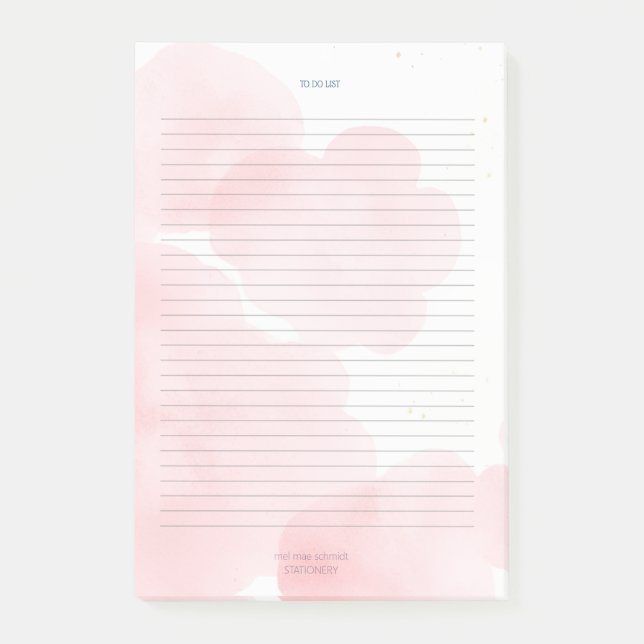 Pink Clouds To Do List Pad Post-it Notes (Front)