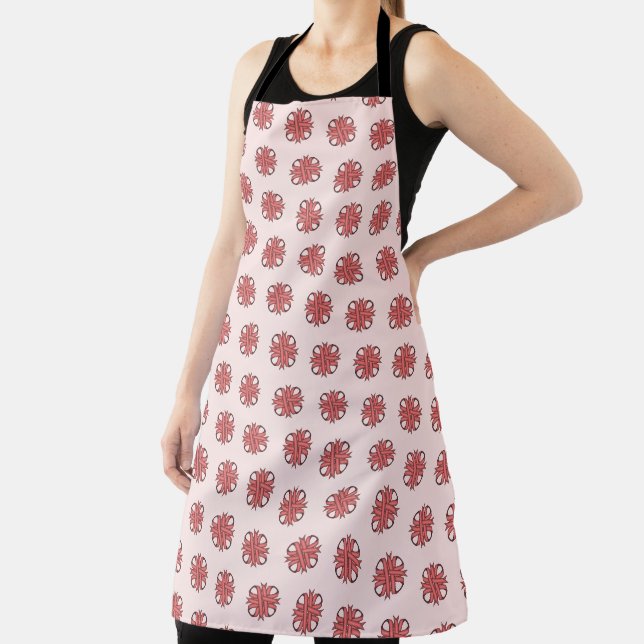 Pink Clover Ribbon by Kenneth Yoncich Apron (Insitu)