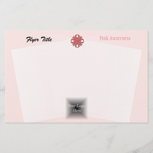 Pink Clover Ribbon by Kenneth Yoncich Flyer (Front)