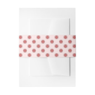Pink Clover Ribbon by Kenneth Yoncich Invitation Belly Band