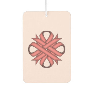 Pink Clover Ribbon Template Car Air Freshener