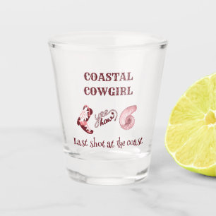 pink coastal cowgirl shot glass